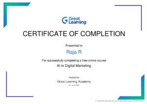 AI in Digital Marketing Certificate