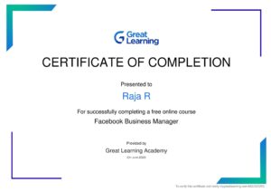Facebook Business Manager - Certificate_rajar