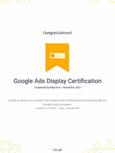 Google Ads Display Certification